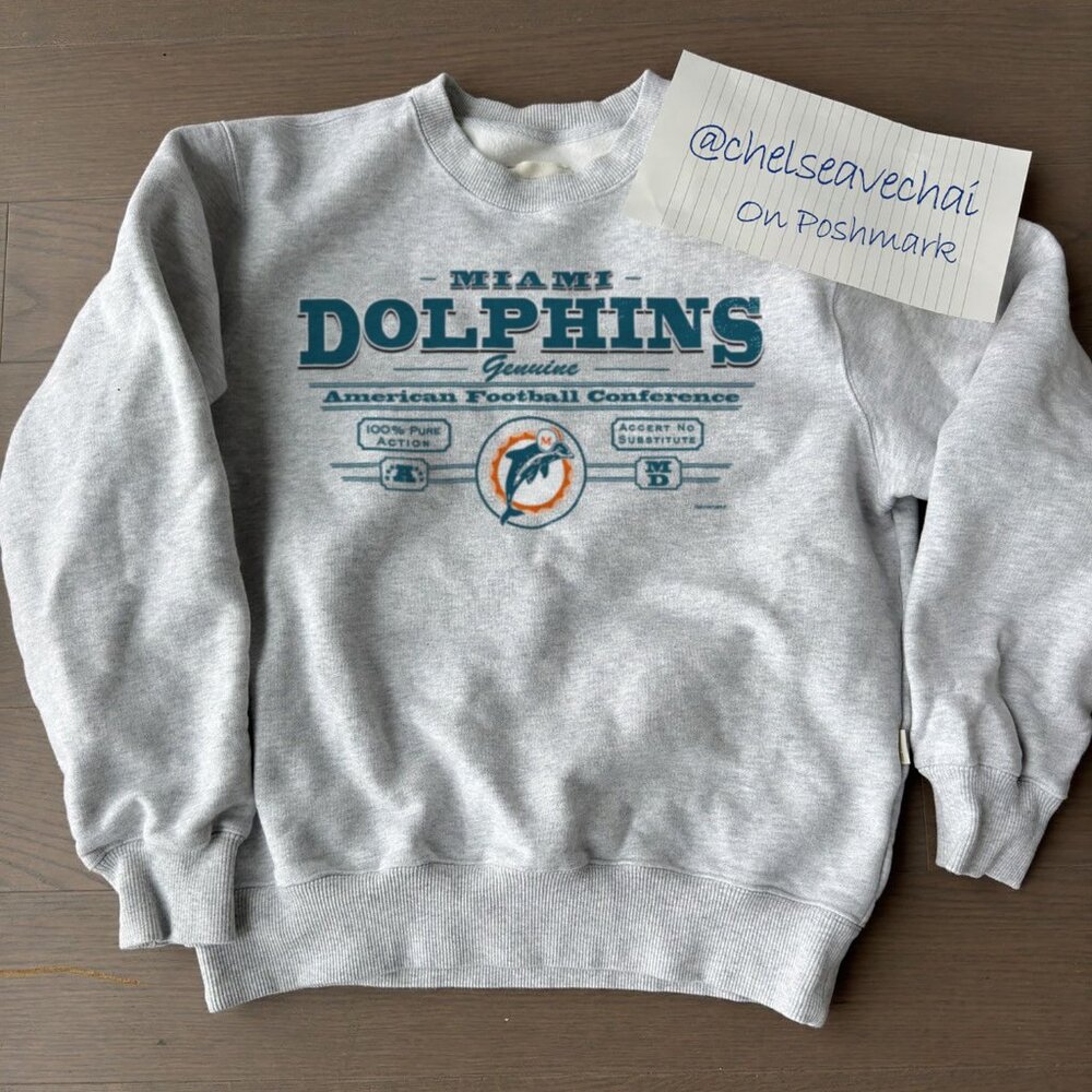Vintage Miami Dolphins Football Unisex Sweatshirt, Retro 90s NFL Men Women Shirt